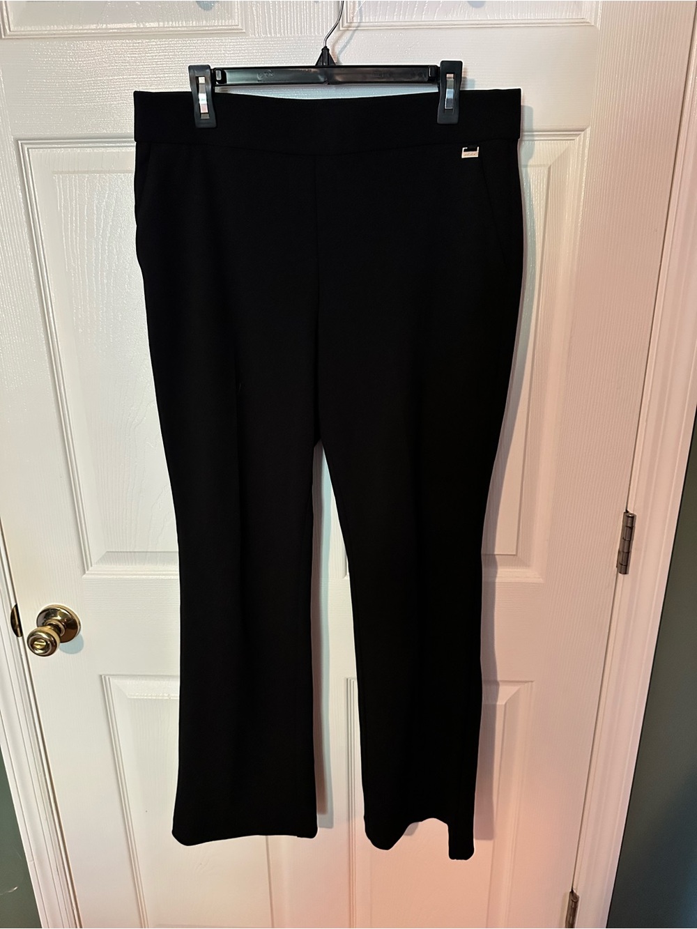 Anne Klein Black Ponte Stretch Trousers